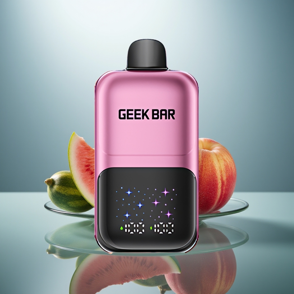 GEEK BAR 2GO 50000 Puffs 20mL 5% Nicotine Peach & Watermelon Dual Tanks Rechargeable