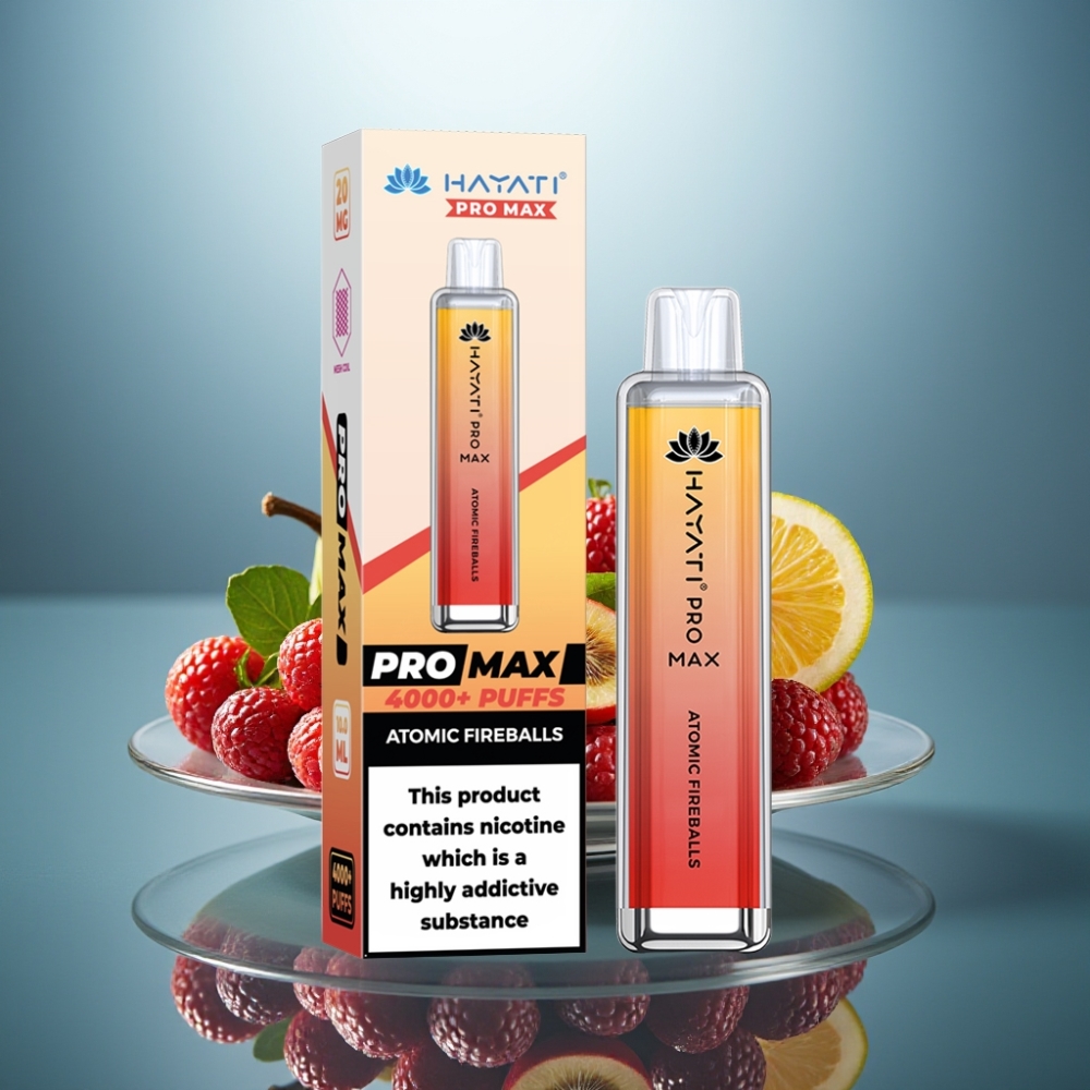 Hayati Pro Max 4000 Puffs Disposable Vape Atomic Fireballs 1400mAh 2ml TPD