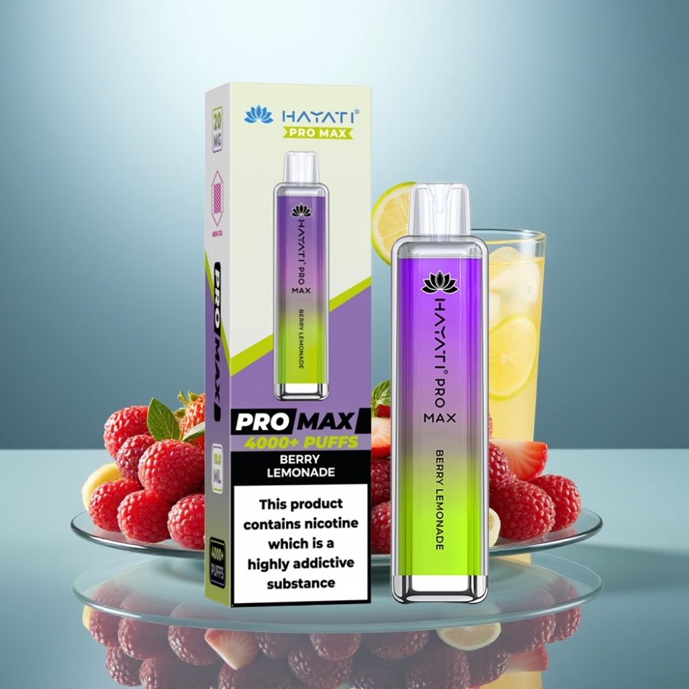 Hayati Pro Max 4000 Puffs Disposable Vape Berry Lemonade 1400mAh Dual 1.1 Ohm Mesh