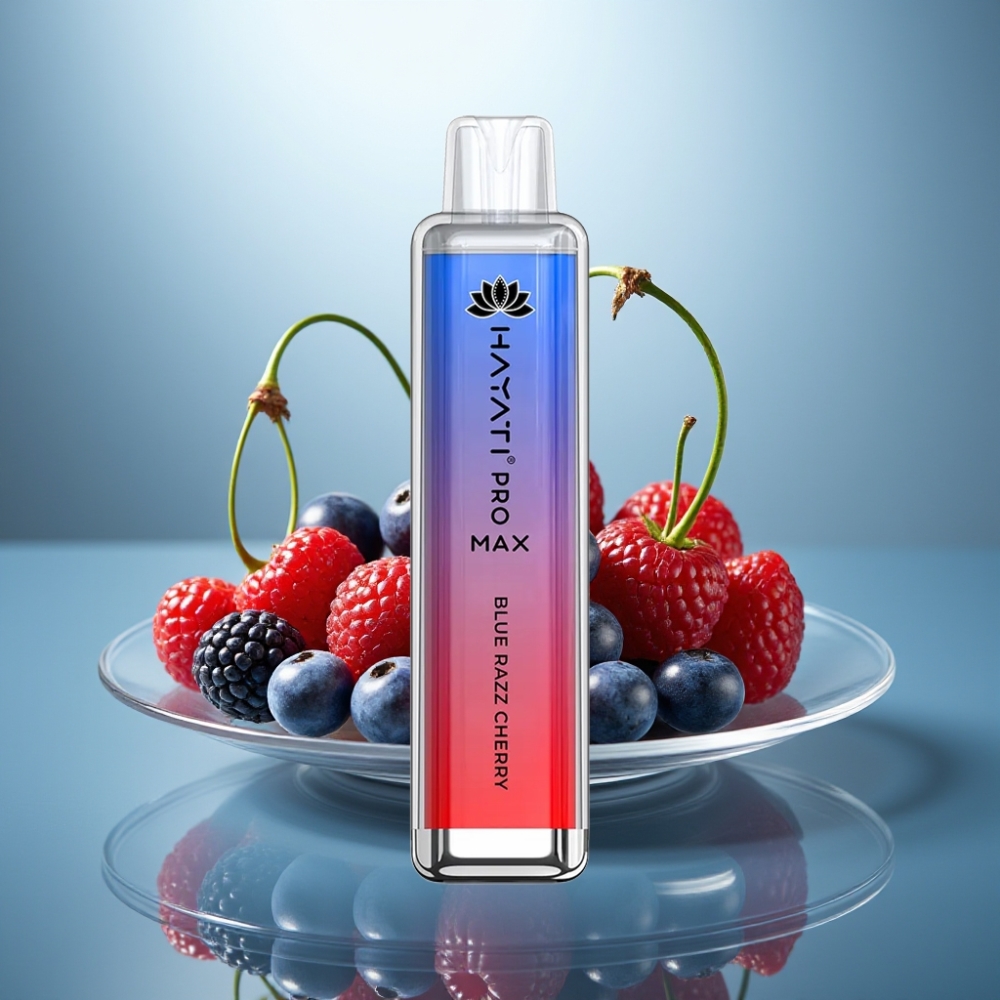 Hayati Pro Max 4000 Puffs Disposable Vape Blue Razz Cherry 1400mAh Dual Mesh 2ml