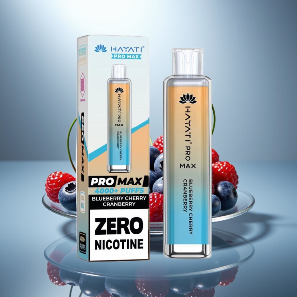 Hayati Pro Max 4000 Puffs Disposable Vape Blueberry Cherry Cranberry 1400mAh Rechargeable