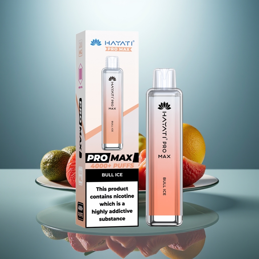Hayati Pro Max 4000 Puffs Disposable Vape Bull Ice 1400mAh Dual Mesh Coil