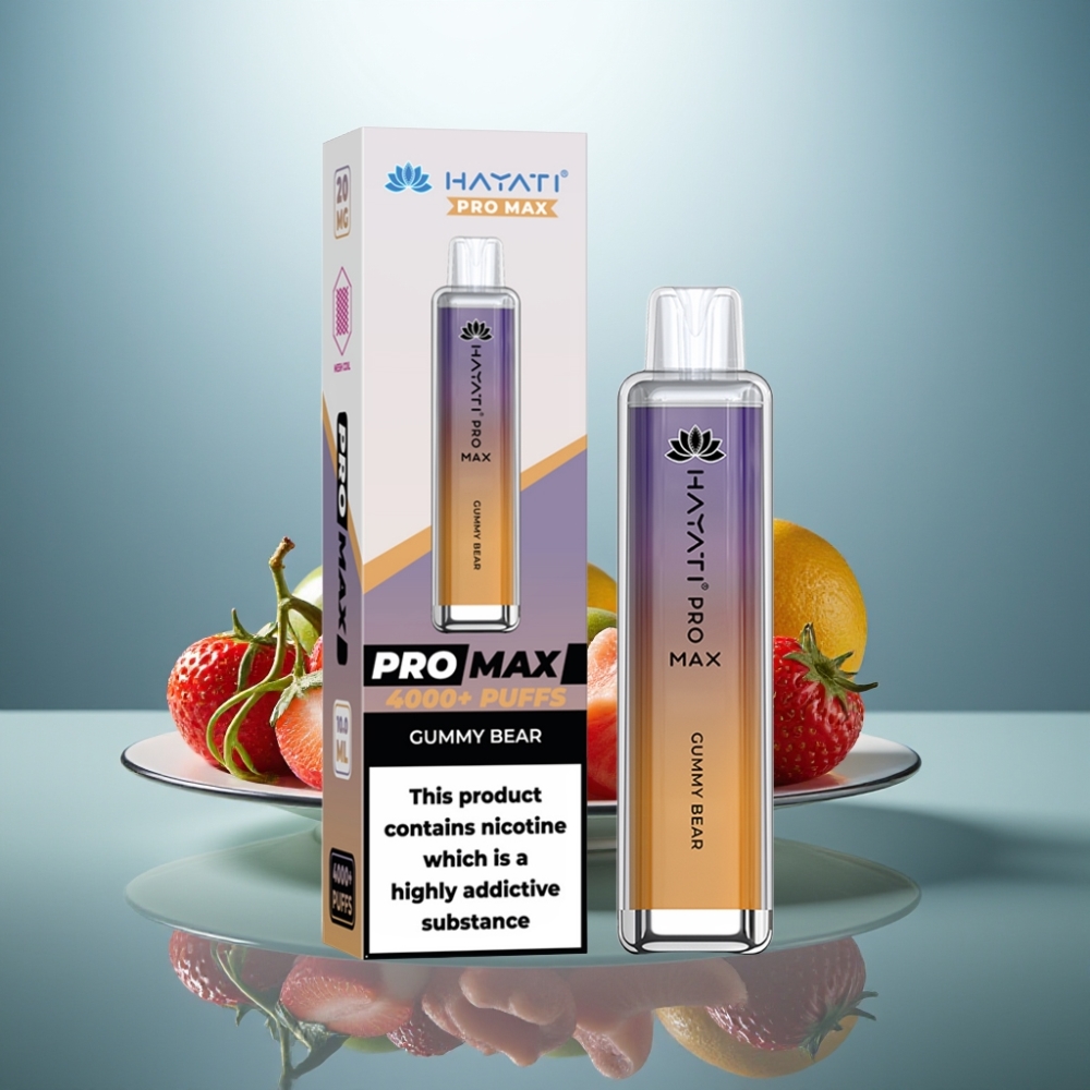 Hayati Pro Max 4000 Puffs Disposable Vape Gummy Bear Rechargeable 1400mAh 2ml/10ml