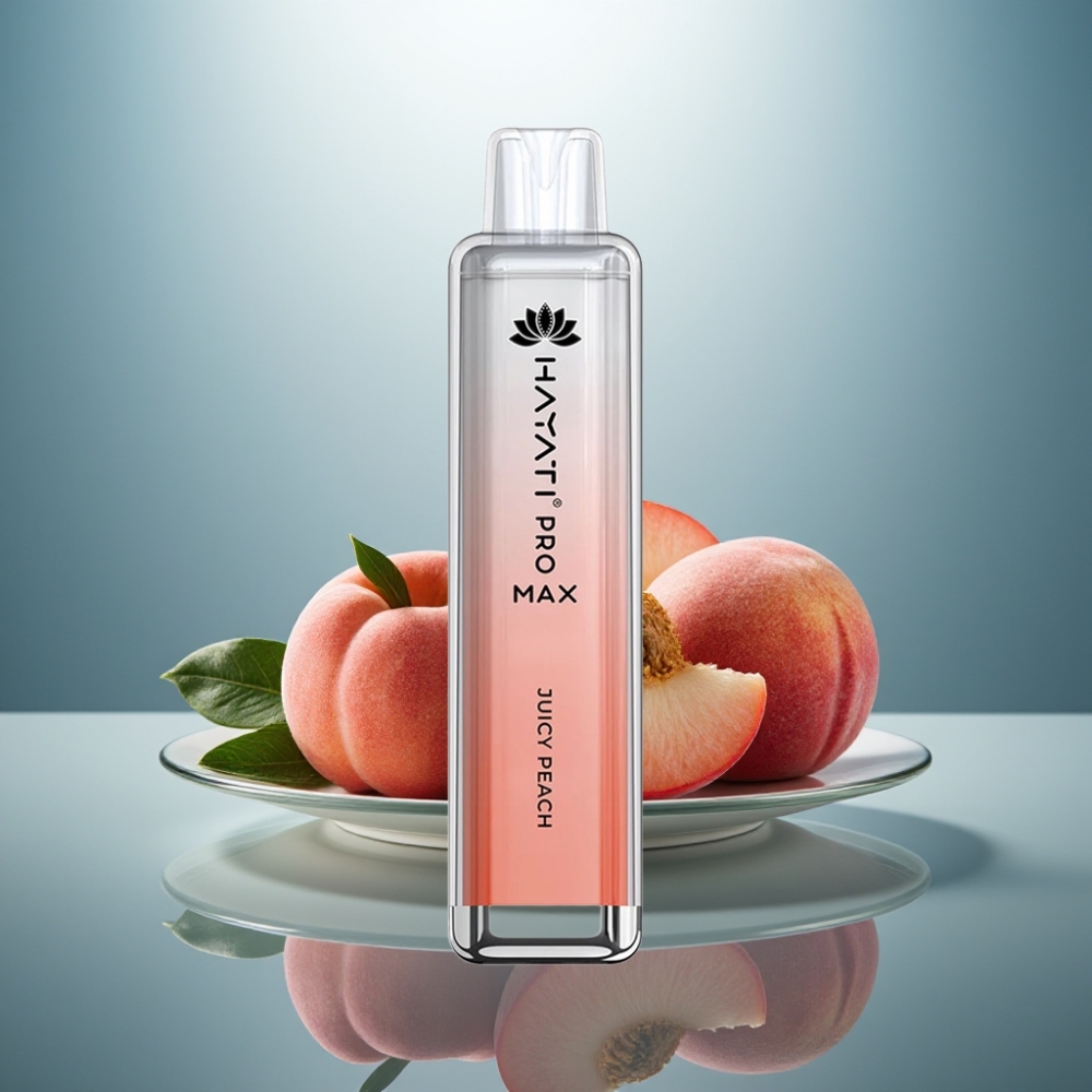 Hayati Pro Max 4000 Puffs Disposable Vape Juicy Peach 2%-5% Nicotine 1400mAh Rechargeable