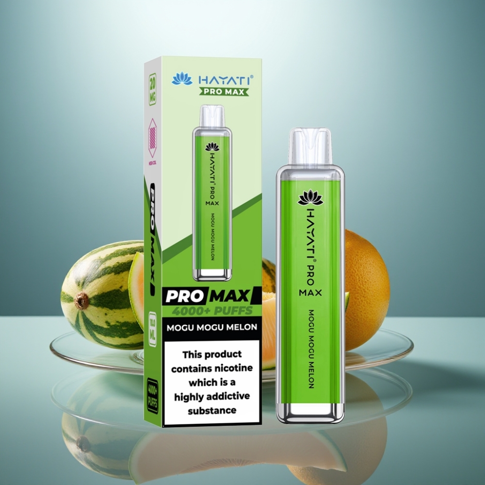 Hayati Pro Max 4000 Puffs Disposable Vape Mogu Mogu Melon 2ml 1400mAh Rechargeable