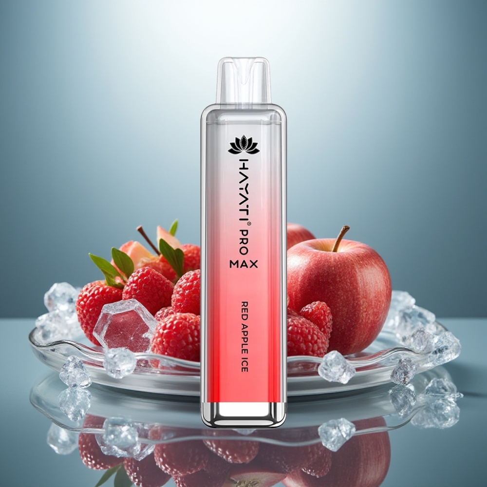 Hayati Pro Max 4000 Puffs Disposable Vape Red Apple Ice 1400mAh Dual Coil Rechargeable