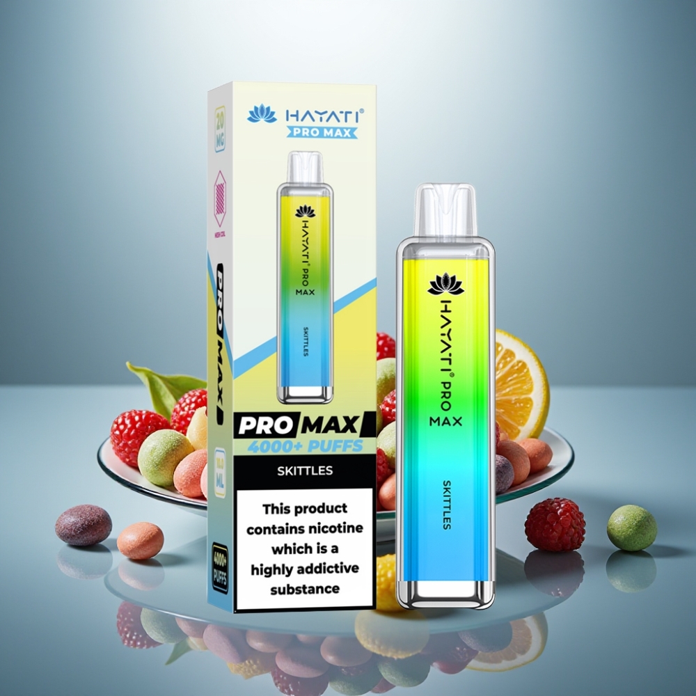 Hayati Pro Max 4000 Puffs Disposable Vape Skittles 5% 1400mAh Rechargeable