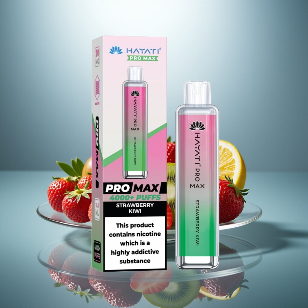 Hayati Pro Max 4000 Puffs Disposable Vape Strawberry Kiwi 1400mAh 2ml TPD
