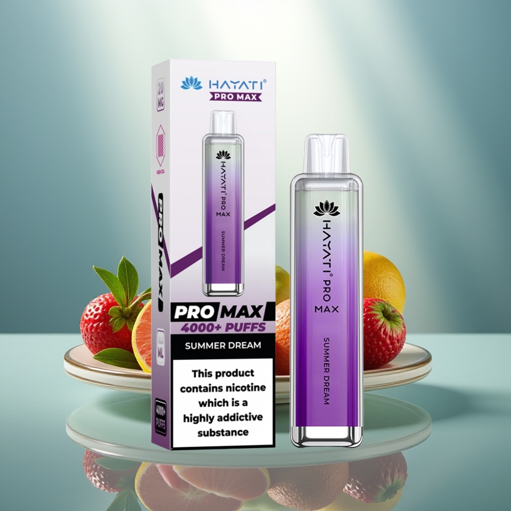 Hayati Pro Max 4000 Puffs Disposable Vape Summer Dream 2% 5% 1400mAh Rechargeable