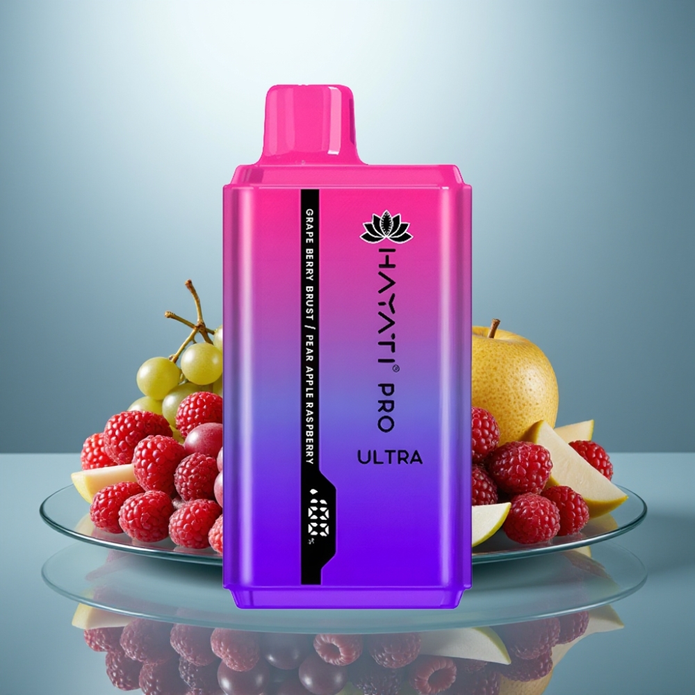 Hayati Pro Ultra 15000 Puffs 2×12ml 2% Grape Berry Burst Pear Apple Raspberry
