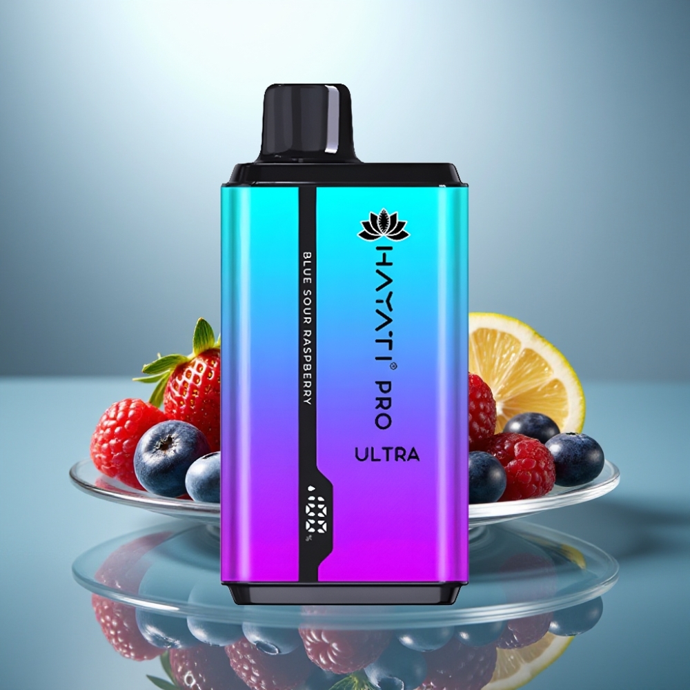 Hayati Pro Ultra 15000 Puffs 850mAh 24ml 2% Blueberny Straw Menthol Blueberry Raspberry Menthol