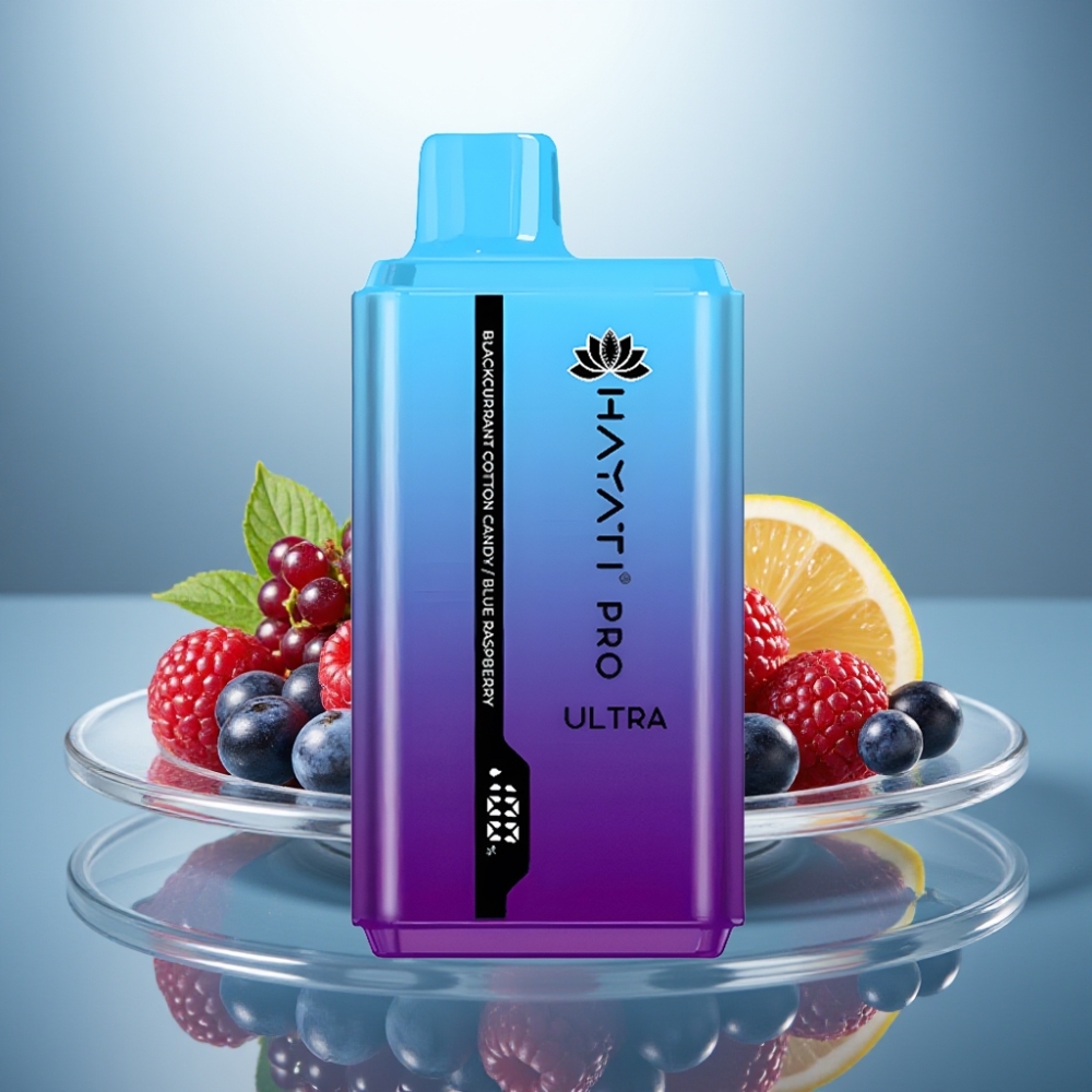 Hayati Pro Ultra 15000 Puffs 850mAh 2×12ml 2% Blackcurrant Cotton Candy Blue Raspberry