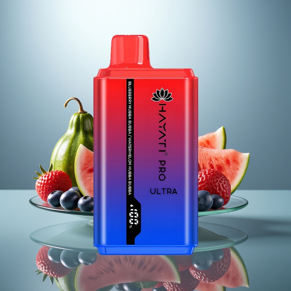 Hayati Pro Ultra 15000 Puffs 850mAh 2×12ml 2% Blueberry Hubba Bubba Watermelon Hubba Bubba