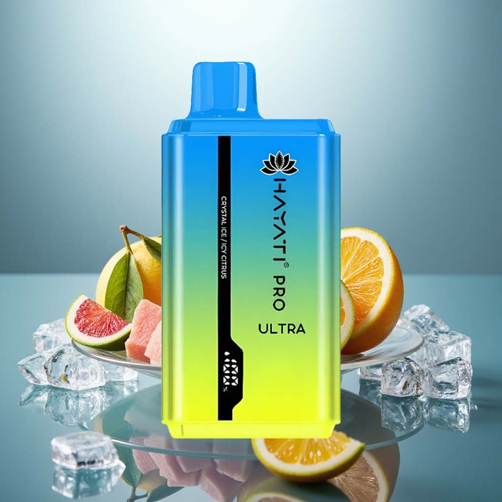 Hayati Pro Ultra 15000 Puffs 850mAh 2×12ml 2% Crystal Ice Icy Citrus