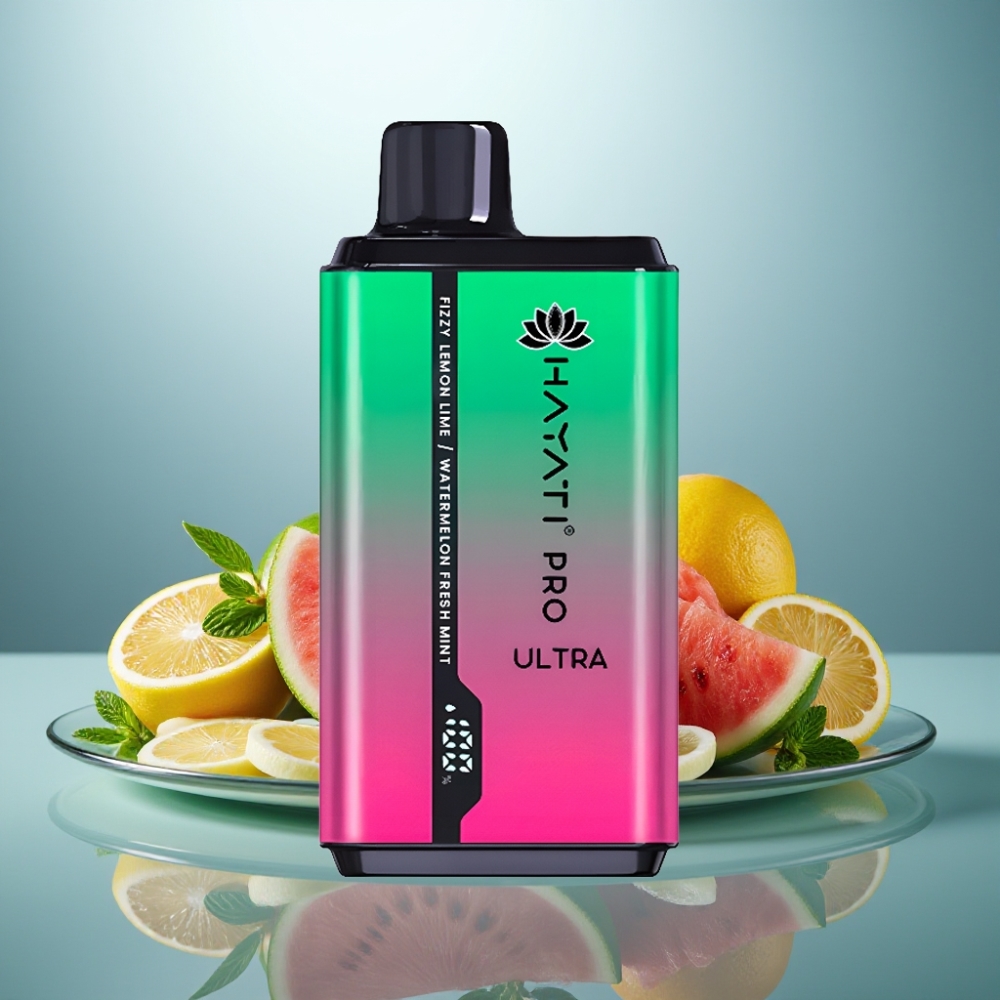 Hayati Pro Ultra 15000 Puffs 850mAh 2×12ml Fizzy Lemon & Lime Watermelon Fresh Mint