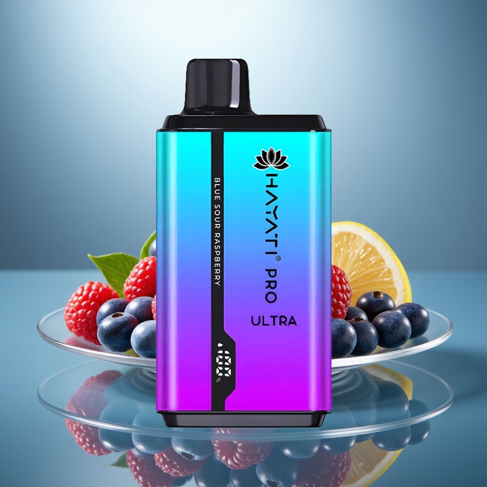 Hayati Pro Ultra 15000 Puffs Blue Sour Raspberry 2×12ml 2% 49 Flavors