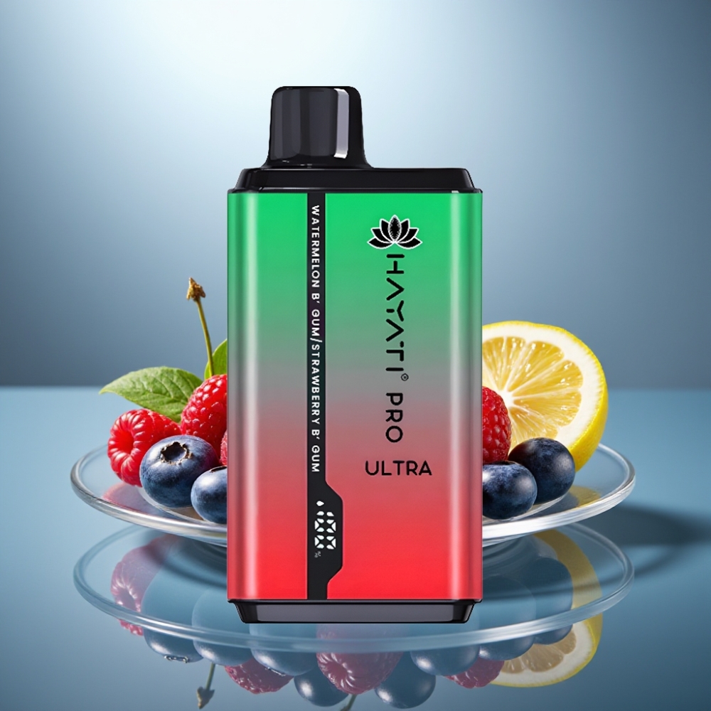 Hayati Pro Ultra 15000 Puffs Blueberry Raspberry Cherry Lemon & Blueberry 850mAh 2×12ml 2% 49 Flavors
