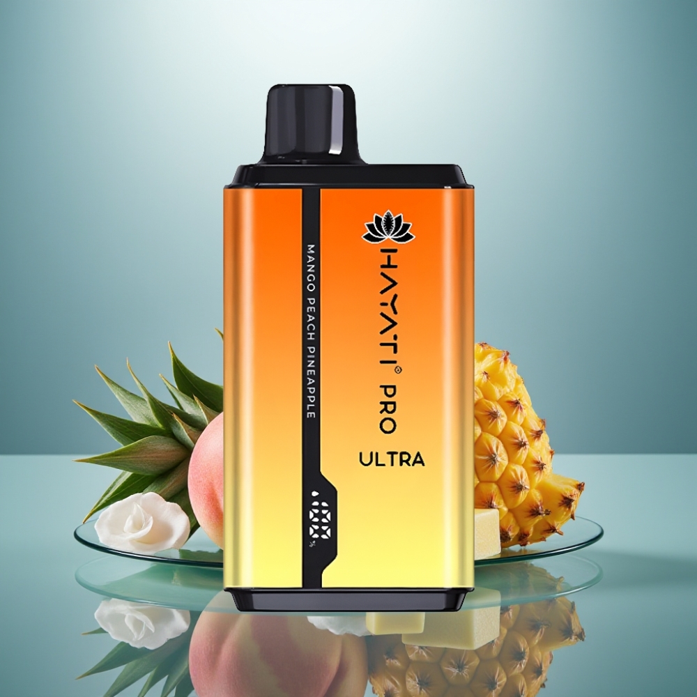 Hayati Pro Ultra 15000 Puffs Mango Peach Pineapple 2×12ml 2% 49 Flavors