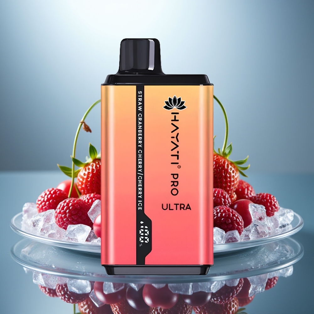 Hayati Pro Ultra 15000 Puffs Strawberry Cranberry Cherry Cherry Ice 2×12ml 2%
