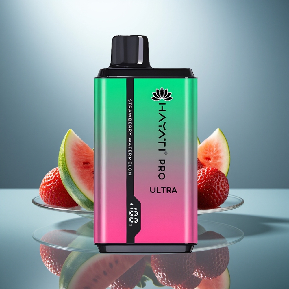 Hayati Pro Ultra 15000 Puffs Strawberry Watermelon 2×12ml 2% 49 Flavors