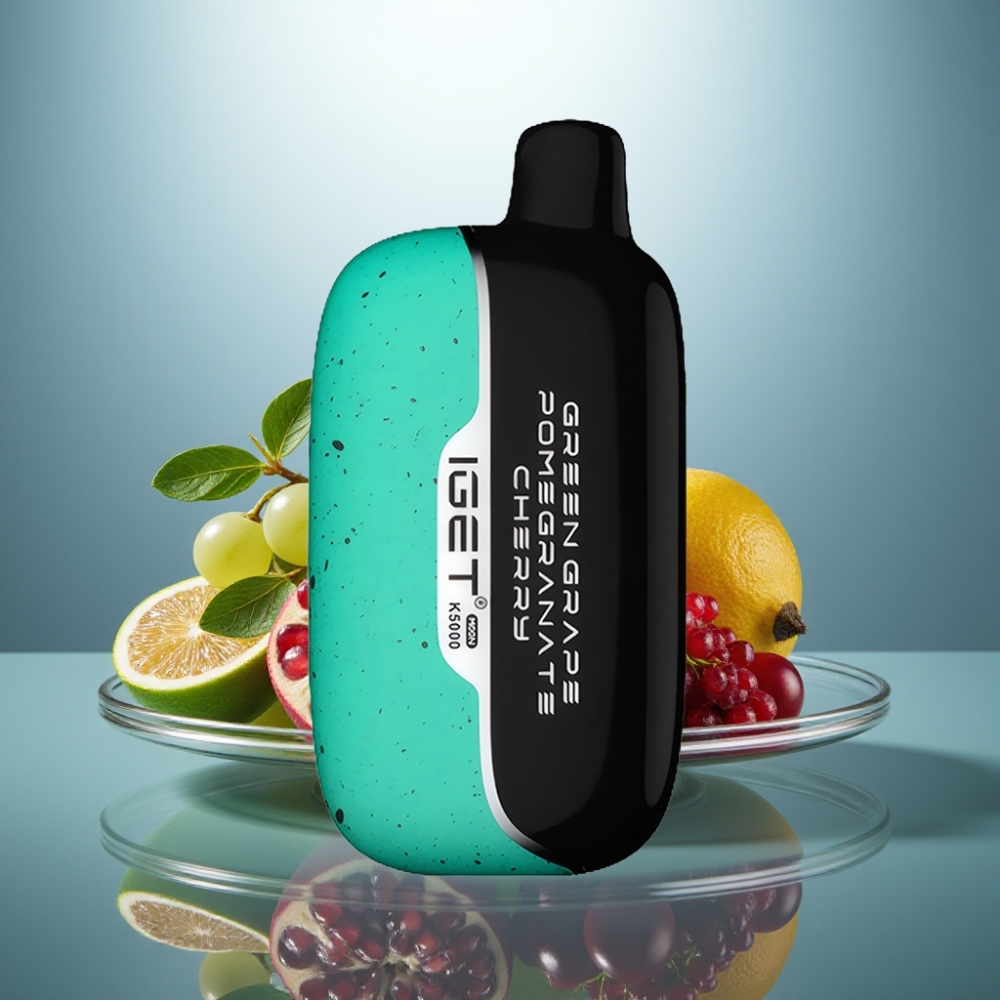 IGET Moon K5000 Puffs Disposable Vape Green Grape Pomegranate Cherry 1.35 Ohm 81.5g