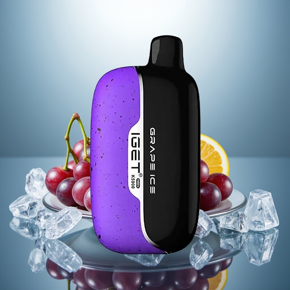 IGET Moon K5000 Puffs Grape Ice Disposable Vape - 5000 Puffs, 1.35 Ohm Mesh Coil