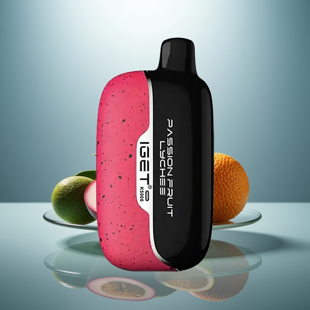 IGET Moon K5000 Puffs Passion Fruit Lychee - 5000 Puffs, 1.35 Ohm Mesh