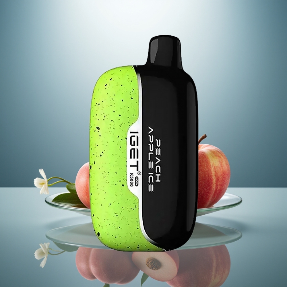 IGET Moon K5000 Puffs Peach Apple Disposable Vape - 1.35 Ohm Mesh, 81.5g