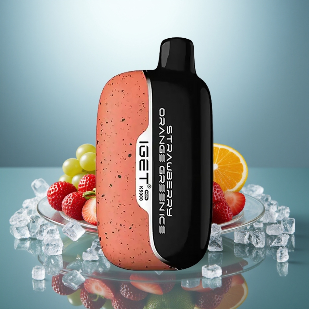 IGET Moon K5000 Puffs Strawberry Orange Green Ice – 5000 Puffs, 1.35 Ohm Mesh