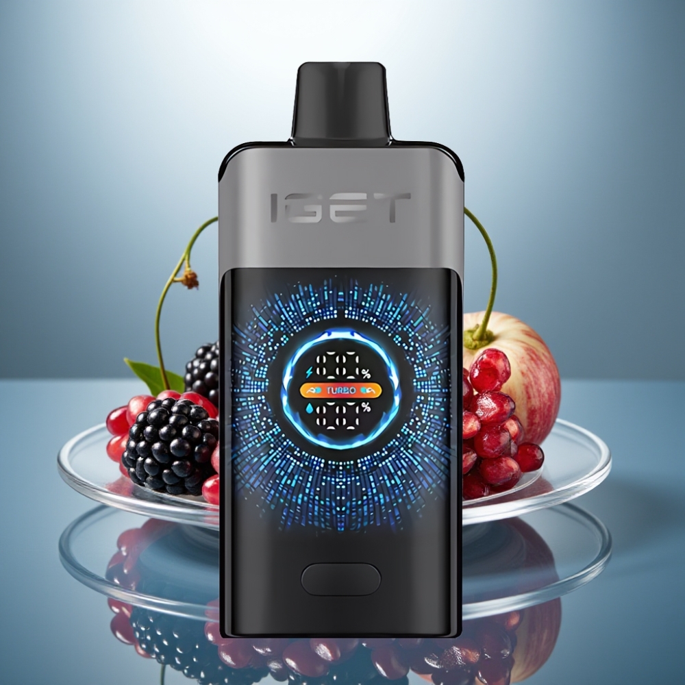 IGET ONE 12000 Puffs Disposable Vape Blackberry Cherry Pomegranate 2700mAh 0.6ohm