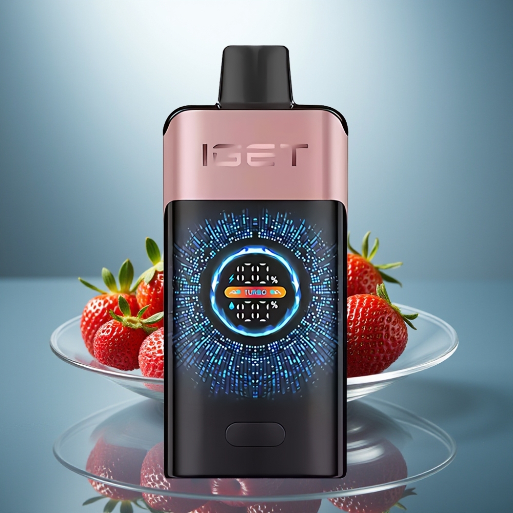 IGET ONE 12000 Puffs Disposable Vape Chupa Chups Strawberry 2700mAh 0.6ohm