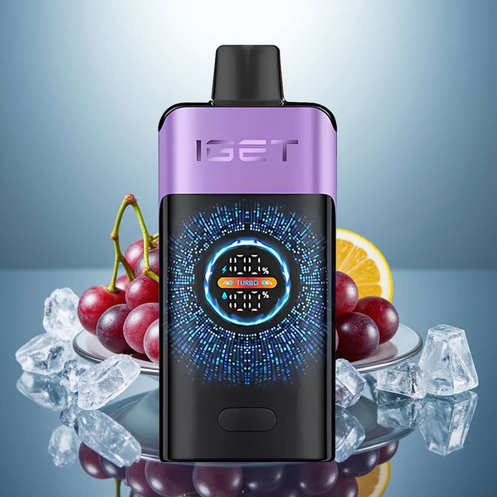 IGET ONE 12000 Puffs Disposable Vape Grape Ice - 2700mAh, 0.6ohm, Dual Mesh