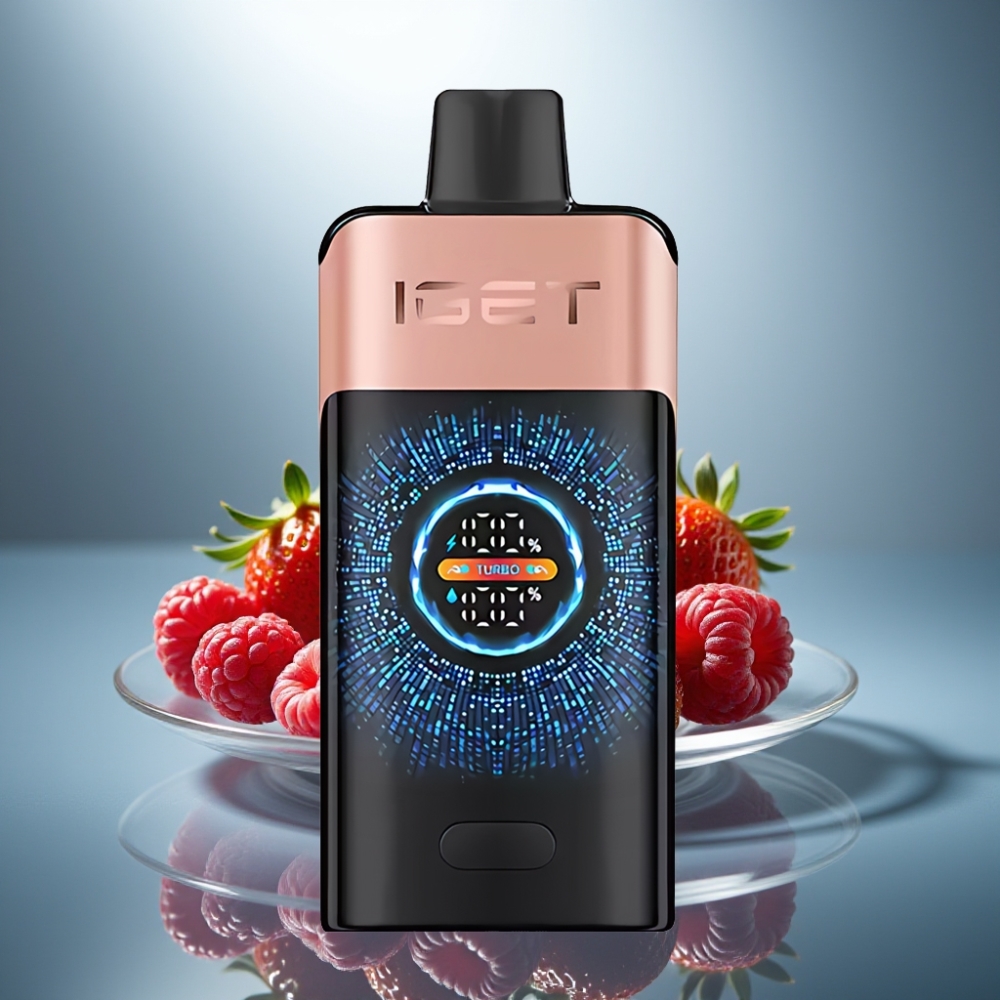 IGET ONE 12000 Puffs Strawberry Raspberry Disposable Vape 2700mAh 0.6ohm Dual Mesh