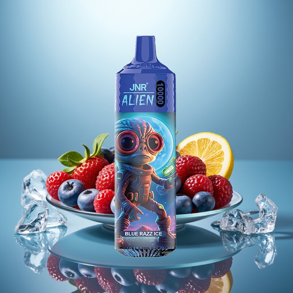 JNR Alien 10000 Puffs Blue Razz Ice 850mAh 20ml Type-C RGB