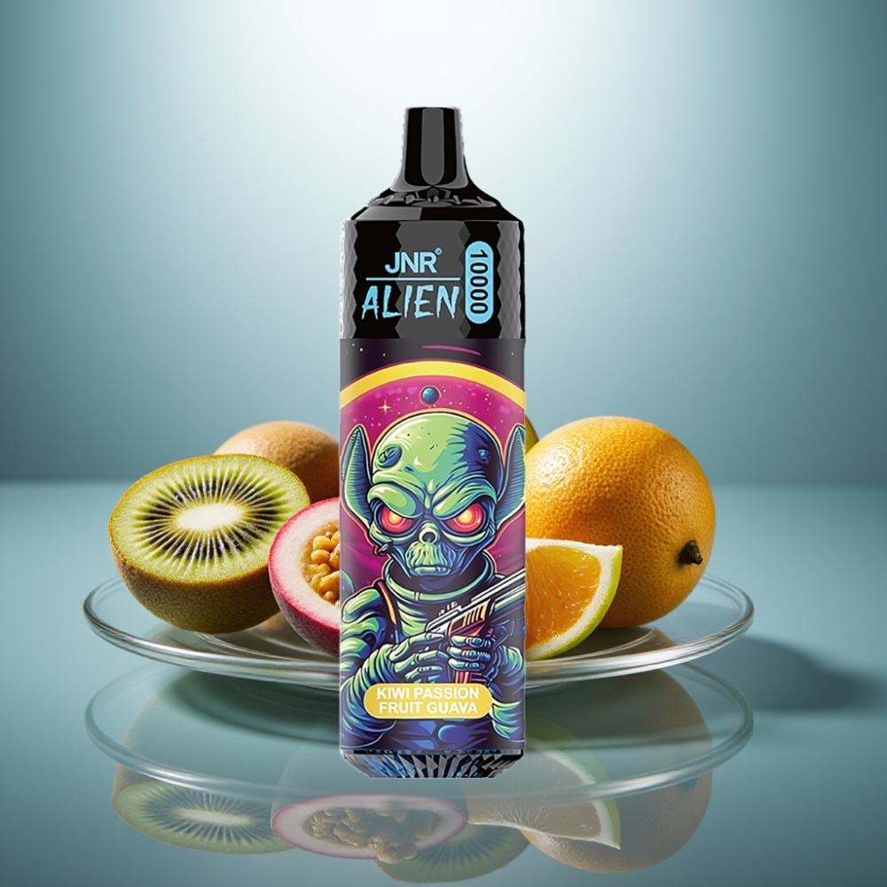 JNR Alien 10000 Puffs Disposable Vape Kiwi Passion Fruit Guava 850mAh 20ml Type-C RGB
