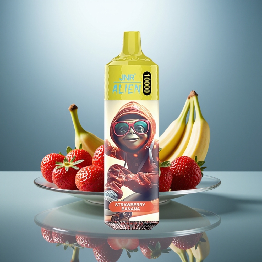 JNR Alien 10000 Puffs Disposable Vape Strawberry Banana 850mAh 20ml RGB