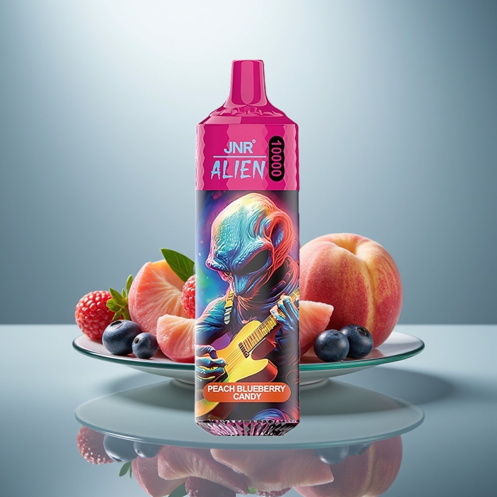JNR Alien 10000 Puffs Peach Blueberry Candy 850mAh 20ml Type-C RGB