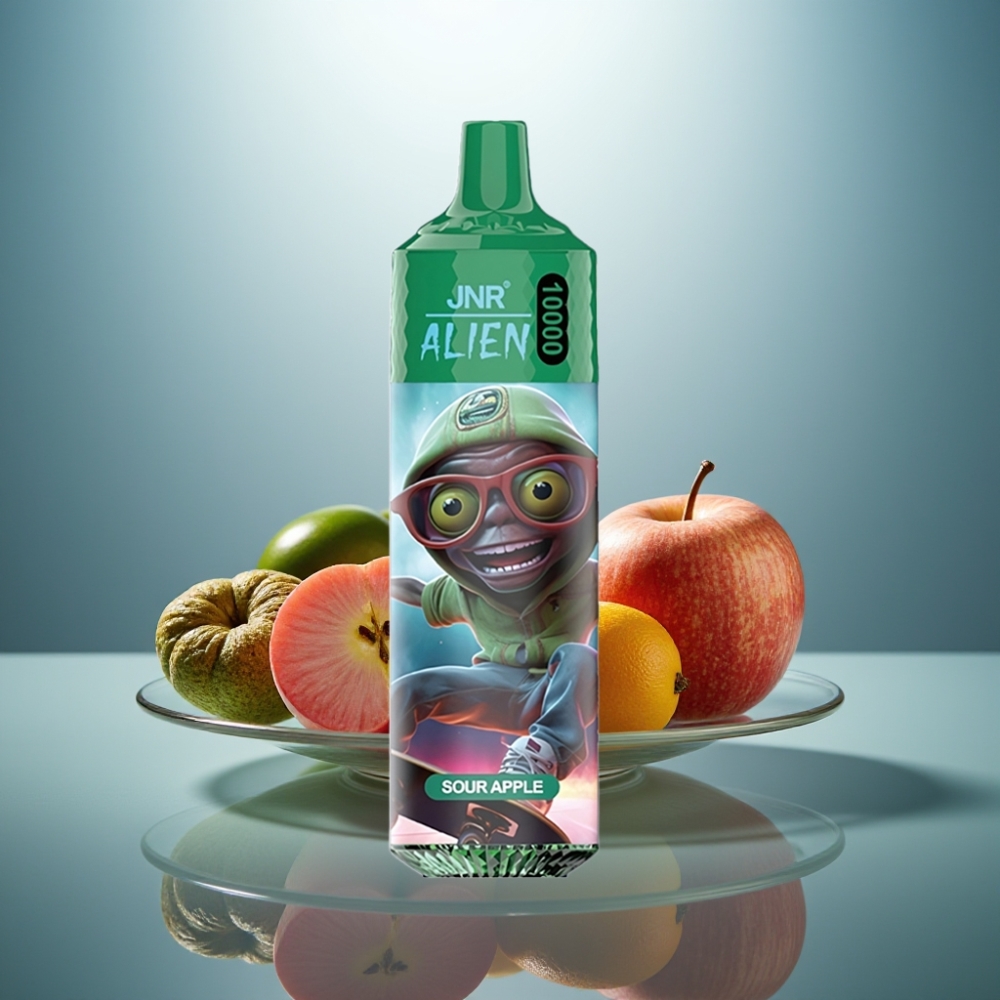 JNR Alien 10000 Puffs Sour Apple 850mAh 20ml Type-C RGB