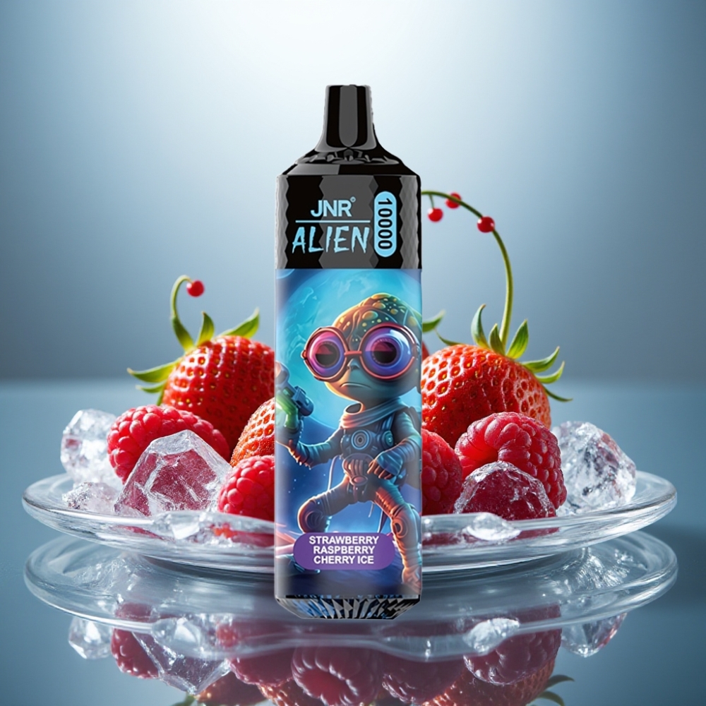 JNR Alien 10000 Puffs Strawberry Raspberry Cherry Ice 850mAh Type-C RGB