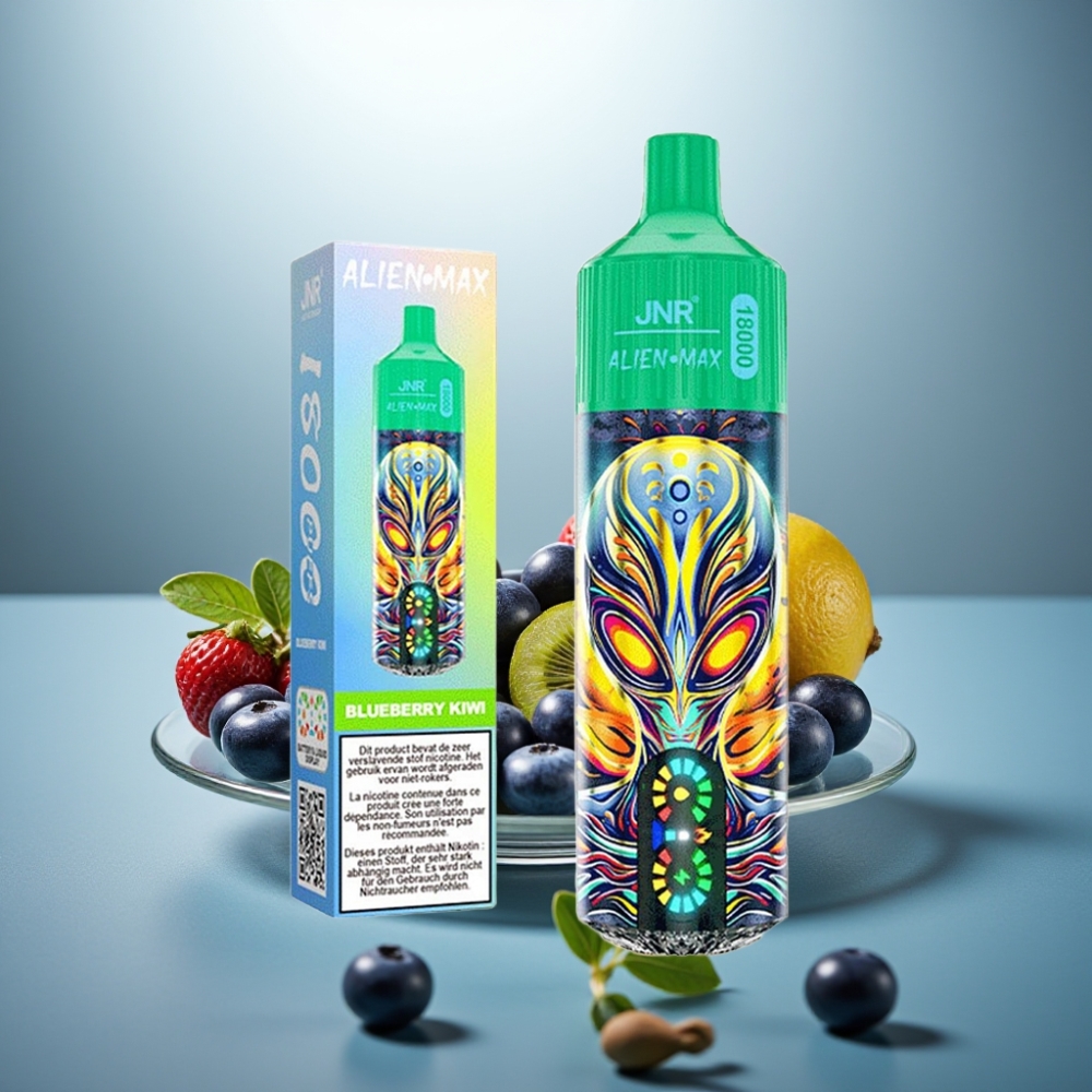 JNR Alien Max 18000 Puffs Blueberry Kiwi Smart LED Dual Mesh 28ml 850mAh