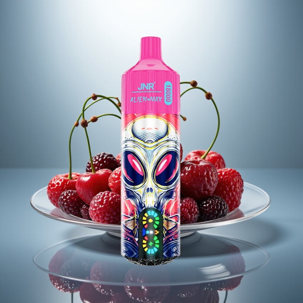 JNR Alien Max 18000 Puffs Cherry Berry Smart LED Dual Mesh 850mAh 28ml