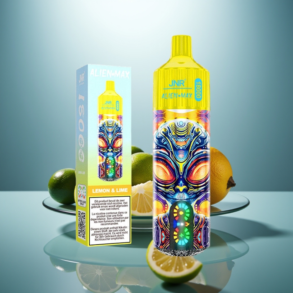 JNR Alien Max 18000 Puffs Lemon & Lime Smart LED Dual Mesh 850mAh 28ml
