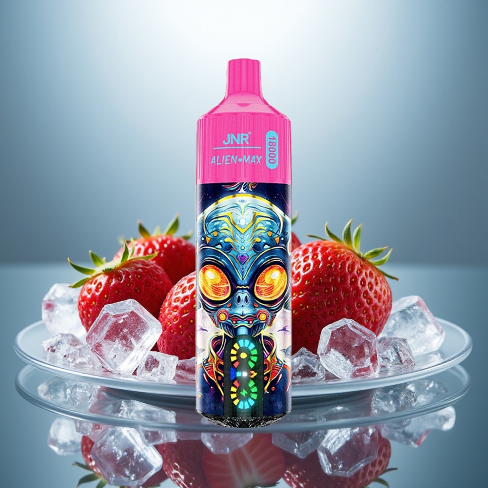 JNR Alien Max 18000 Puffs Strawberry Ice Smart LED Dual Mesh 28ml Type-C