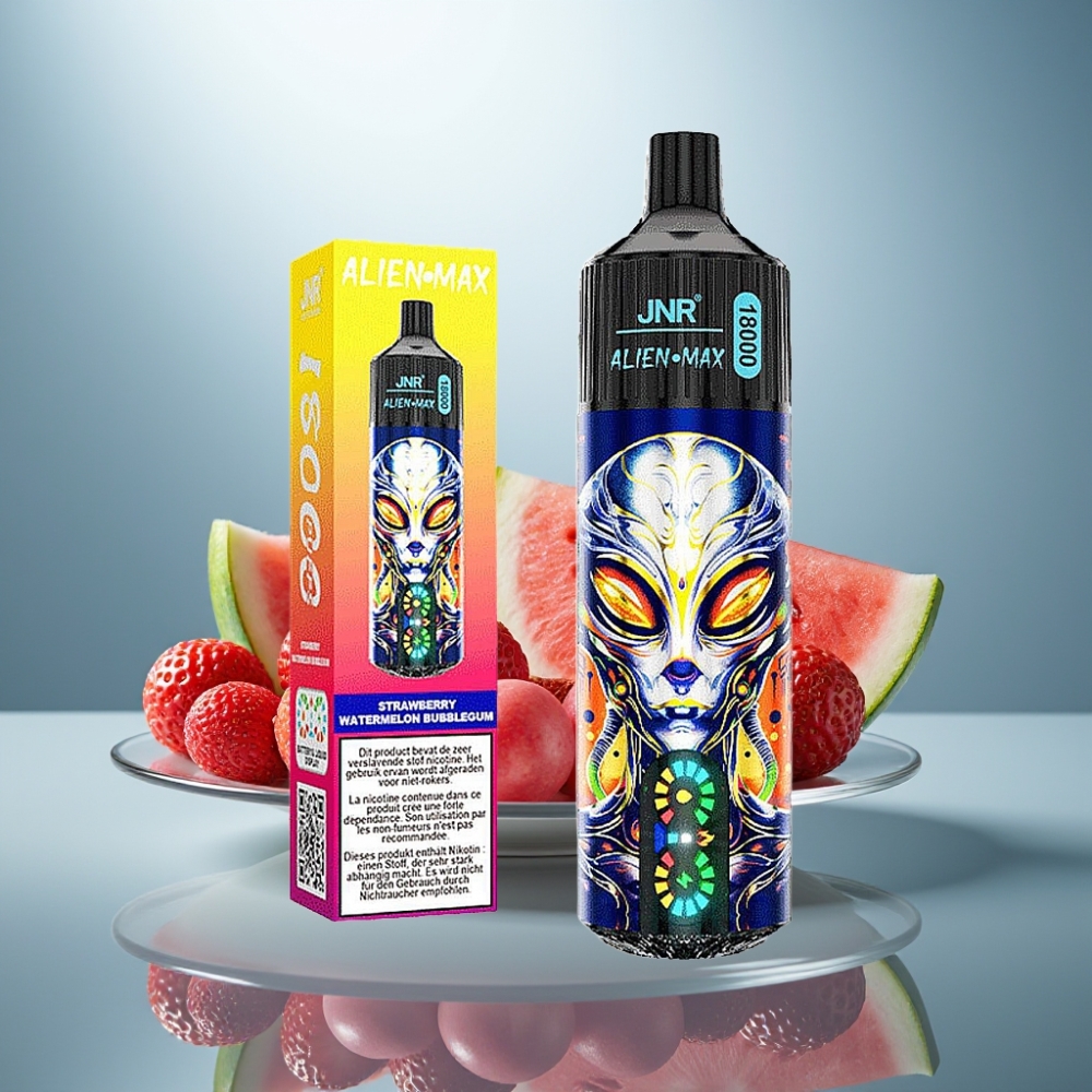 JNR Alien Max 18000 Puffs Strawberry Watermelon Bubblegum 28ml 850mAh Type-C