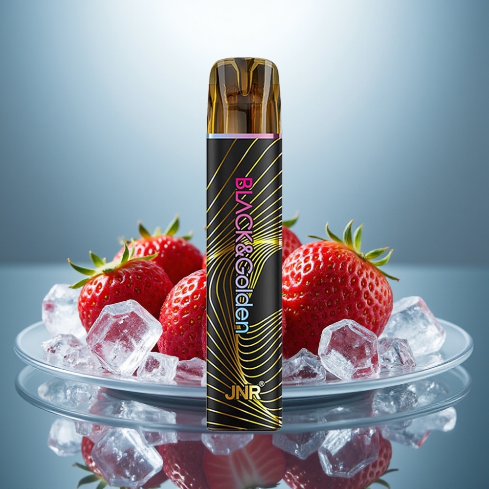 JNR Black&Golden 800 Puffs 550mAh 2ml TPD Strawberry Ice