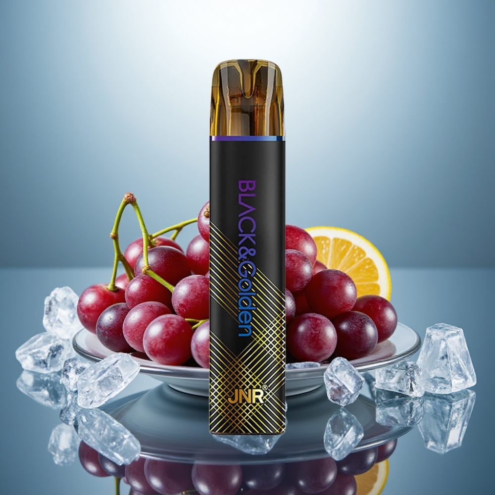 JNR Black&Golden 800 Puffs Disposable Vape 550mAh 2ml Grape Ice