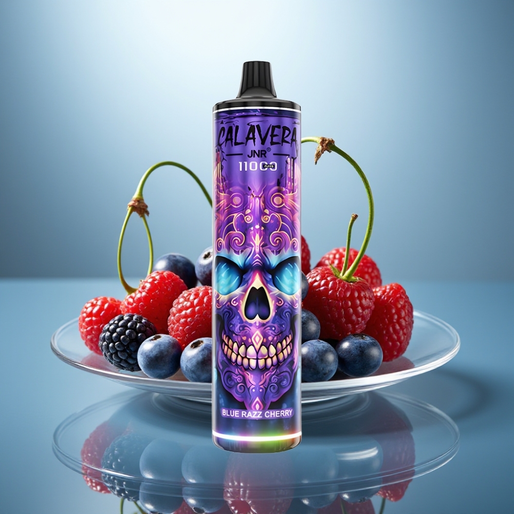 JNR Calavera 11000 Puffs Disposable Vape Blue Razz Cherry 850mAh 21mL 1.0ohm