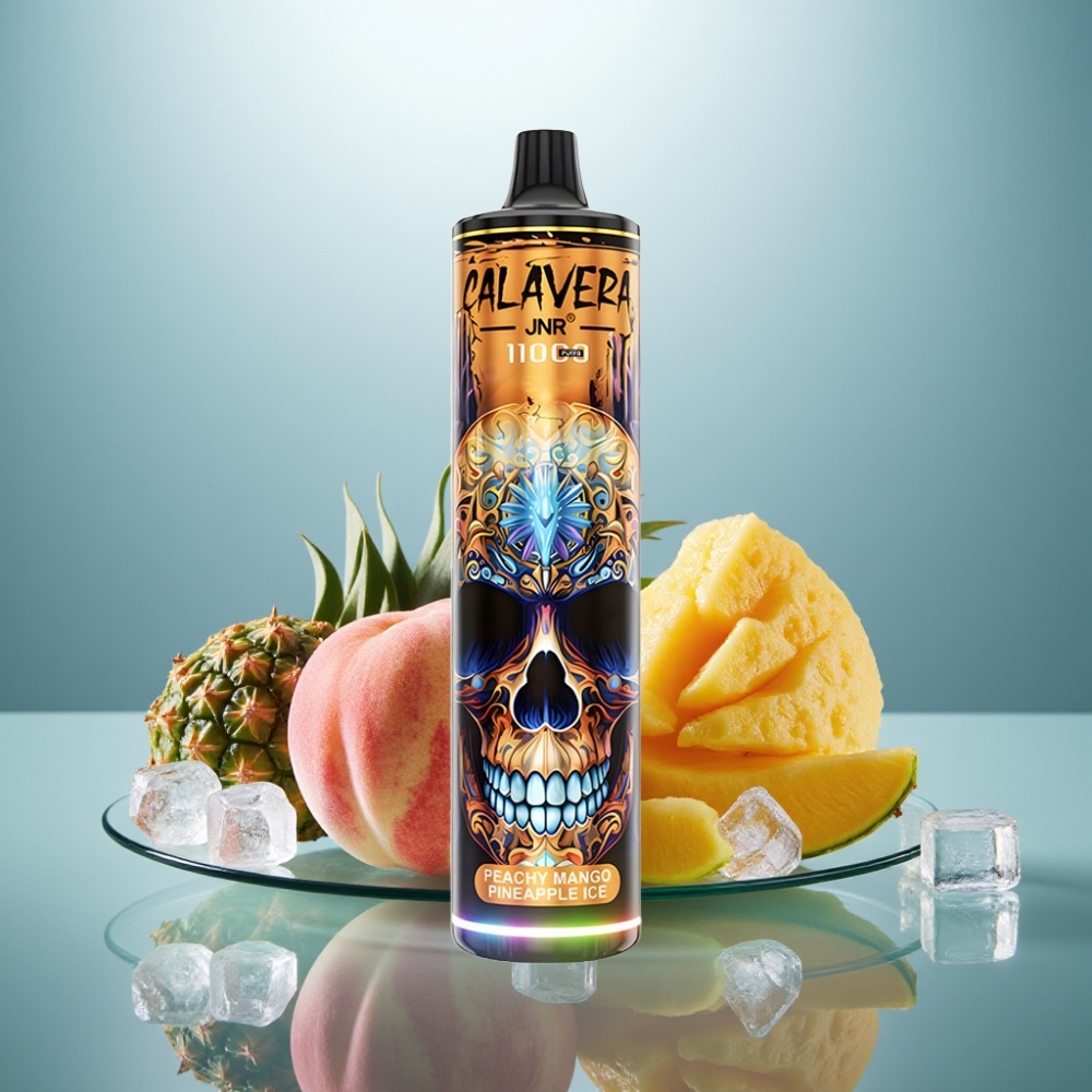 JNR Calavera 11000 Puffs Disposable Vape Peach Mango Pineapple Ice 21ml 850mAh 1.0ohm