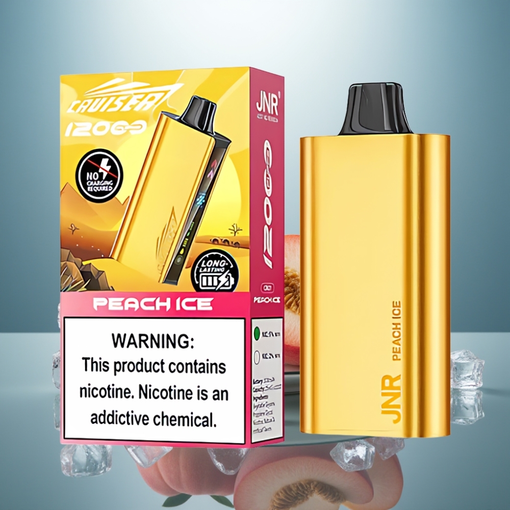 JNR Cruiser 12000 Puffs Peach Ice 25ml 3500mAh Dual Mesh 50mg