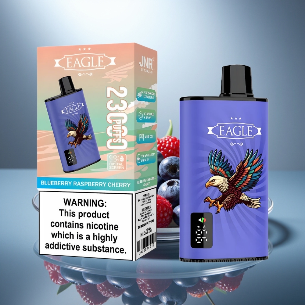 JNR EAGLE Smart 23000 Puffs Disposable Vape Blueberry Raspberry Cherry 750mAh 25ml